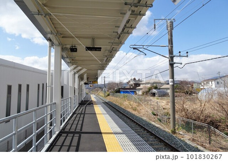 岩手の駅 2023年3月開業の新駅 JR前潟駅の単式ホーム 岩手の駅 2023年3月開業の新駅 JR前潟駅の単式ホーム 101830267