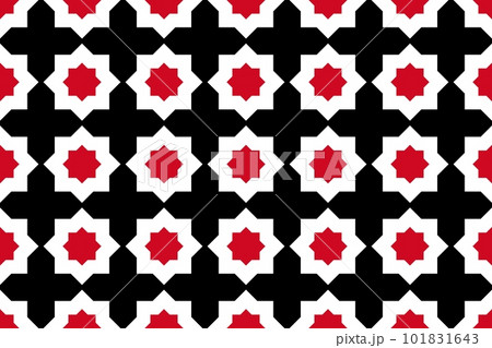 Geometric pattern in the colors of the national flag of Yemen. The colors of Yemen. 101831643