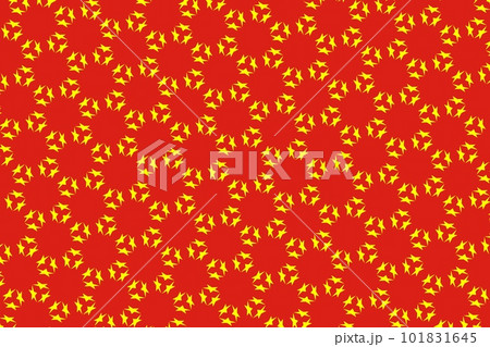 Geometric pattern in the colors of the national flag of Vietnam. The colors of Vietnam. 101831645