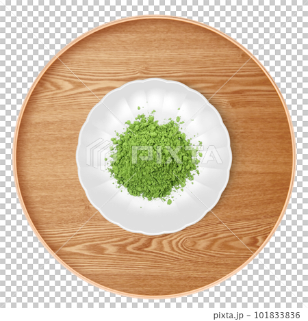 抹茶粉のイラスト リアル 101833836
