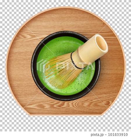 抹茶と茶筅のイラスト リアル 101833910