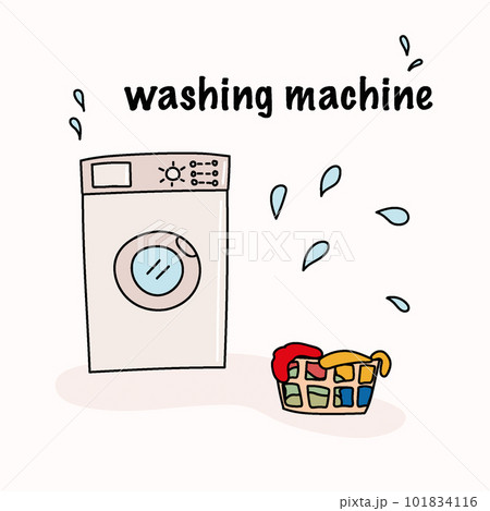 washing machine with laundry basket for washing 101834116