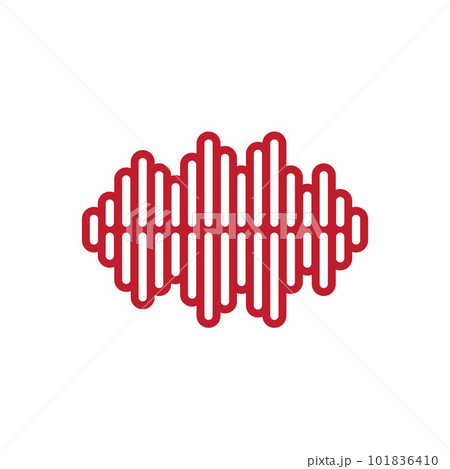 Sound waves logo vector illustration 101836410