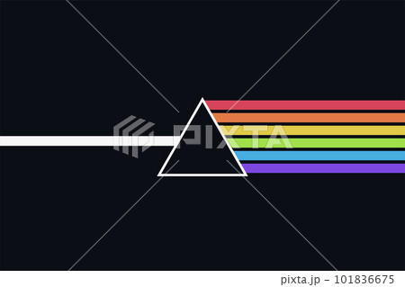 light to multiple colors through a prism 101836675
