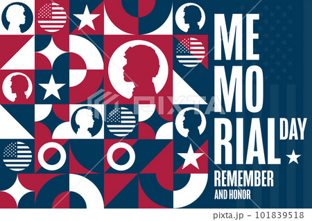 Memorial Day. Remember and Honor. Holiday concept. Template for background, banner, card, poster 101839518
