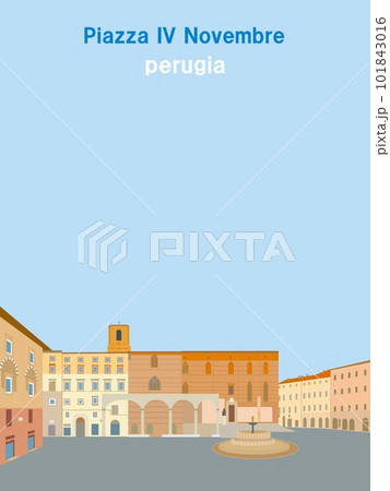 11月4日広場　piazza　quattro　novembre　ペルージャ　perugia　イタリア 101843016