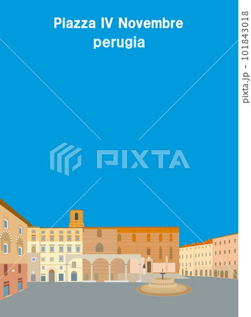 11月4日広場 piazza quattro novembre ペルージャ perugia イタリア 11月4日広場 piazza quattro novembre ペルージャ perugia イタリア 101843018