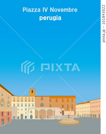 11月4日広場 piazza quattro novembre ペルージャ perugia イタリア 11月4日広場 piazza quattro novembre ペルージャ perugia イタリア 101843022