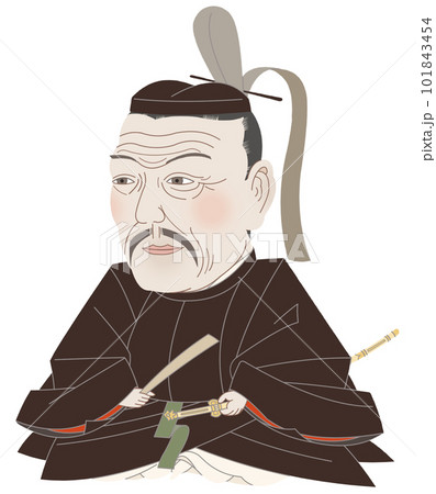 浅野長政　肖像画　デフォルメ　イラスト 101843454