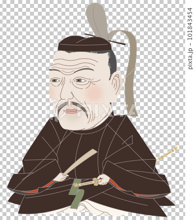 浅野長政　肖像画　デフォルメ　イラスト 101843454