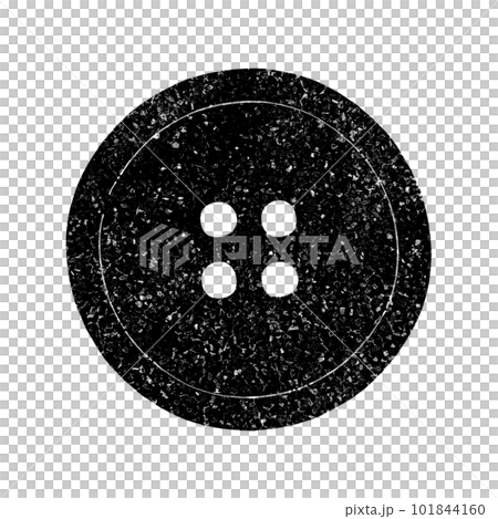 4つの穴が空いたボタン／スタンプ風 101844160