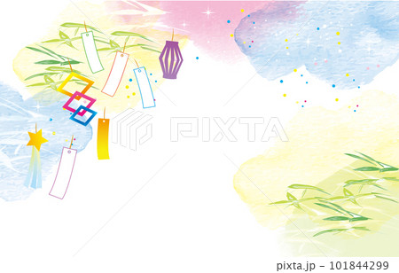 七夕、天の川の背景イラスト 101844299