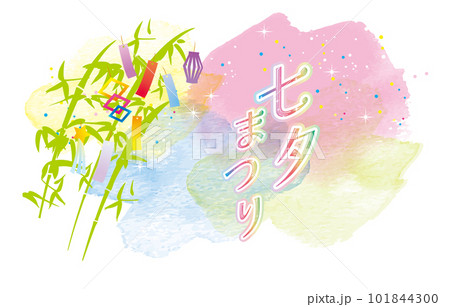 七夕、天の川の背景イラスト 101844300