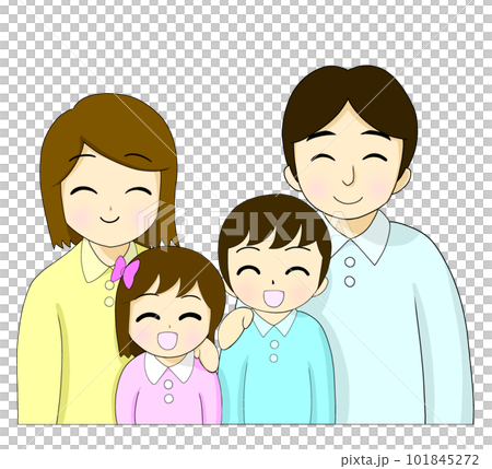 家庭笑顔、四人 101845272
