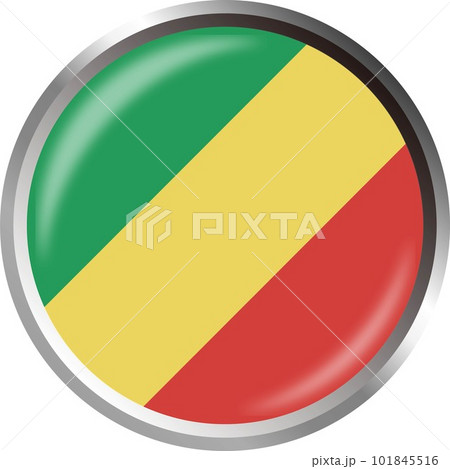 世界の国旗アイコン☆コンゴ共和国Republic of the Congo☆