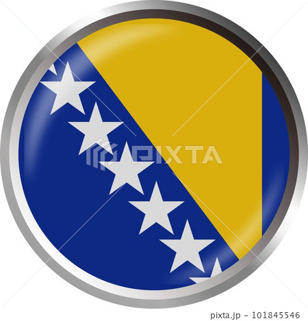 世界の国旗アイコン☆ボスニアヘルツェゴビナBosnia Herzegovina☆