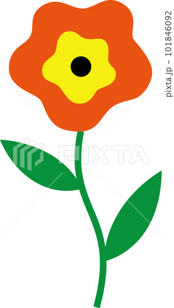 レトロな花のイラスト 101846092