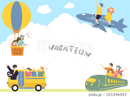 乗り物で旅行を楽しむ人達 乗り物で旅行を楽しむ人達 101846093