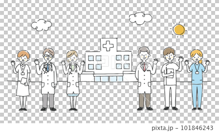 hospitals and health workers hospitals and health workers 101846243