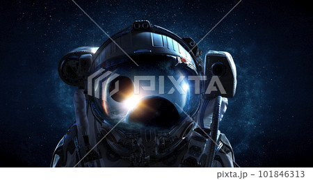 Astronaut and space exploration theme. 101846313