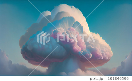Generative AI, Pillowy Paradise: An Abstract Cloudscape of Soft Pastels and Whimsical Shapes Generative AI, Pillowy Paradise: An Abstract Cloudscape of Soft Pastels and Whimsical Shapes 101846596
