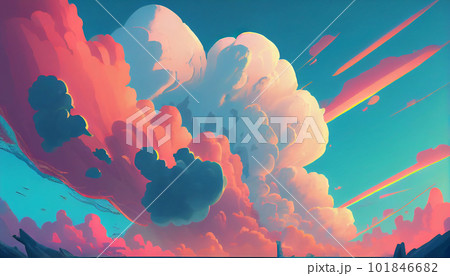 Generative AI, Cloud Nine: A Colorful Abstract Sky High Adventure Generative AI, Cloud Nine: A Colorful Abstract Sky High Adventure 101846682