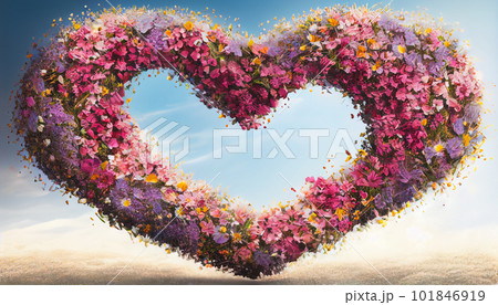 Generative AI, Heartfelt Bloom: A Natural Wonder of Love 101846919