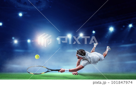 Professional tennis player . Mixed media 101847974