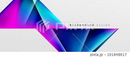 Triangle fluid color gradient abstract background. Vector Illustration For Wallpaper, Banner, Background, Card, Book Illustration, landing page 101848617