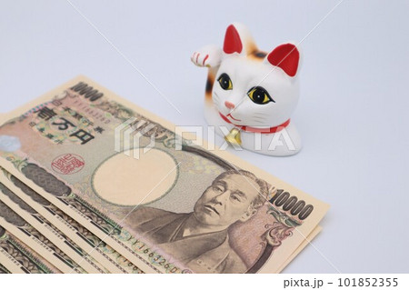 招き猫と紙幣 招き猫と紙幣 101852355