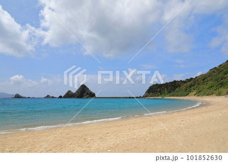 南国の青く美しい海に佇む加計呂麻島西阿室の立神 101852630