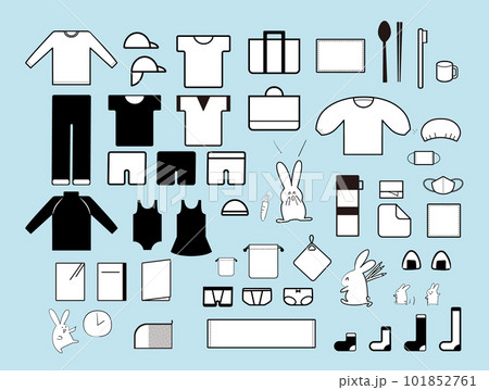 がっこう もちもの イラスト アイコンセット がっこう もちもの イラスト アイコンセット 101852761