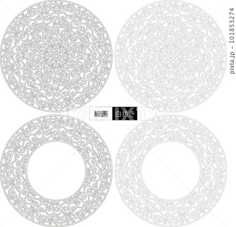 花の装飾文様 101853274