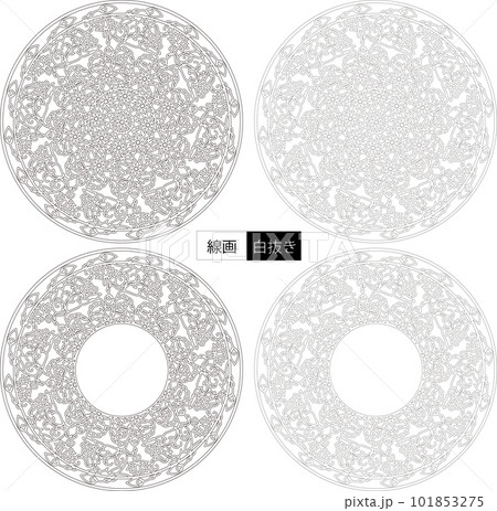 花の装飾文様 101853275