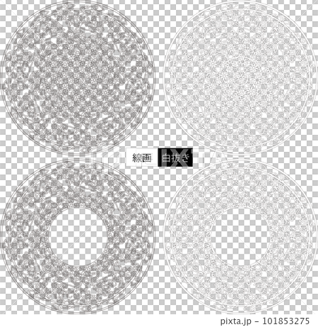 花の装飾文様 101853275