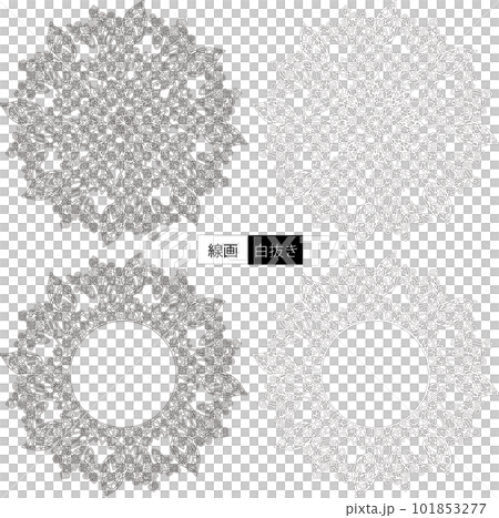 Flower decoration pattern 101853277