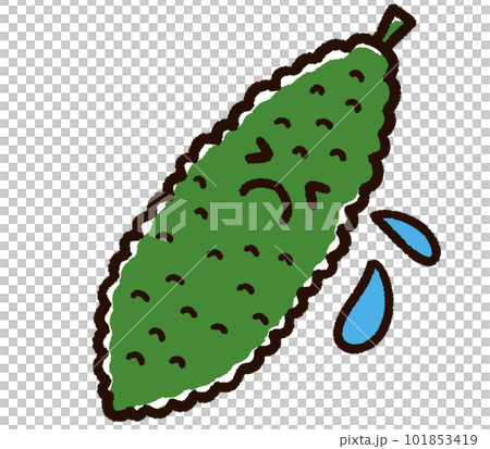 Troubled bitter gourd character Troubled bitter gourd character 101853419