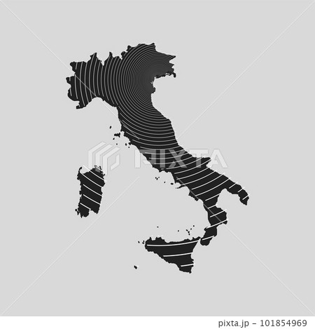 Italy map from lines - internet, radio signal 101854969