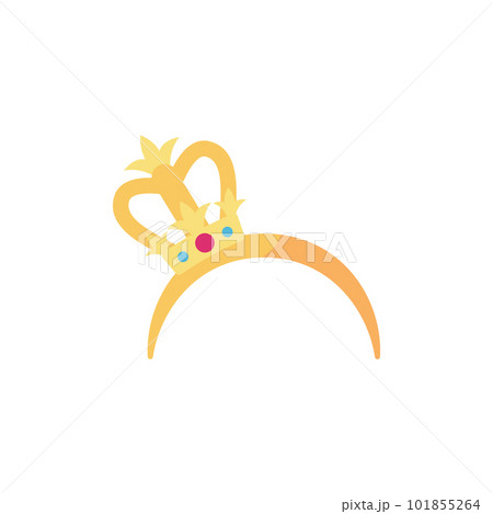 Princes crown or royal diadem headgear flat vector illustration isolated. 101855264