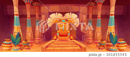 Ancient throne room in Egyptian palace Ancient throne room in Egyptian palace 101855543
