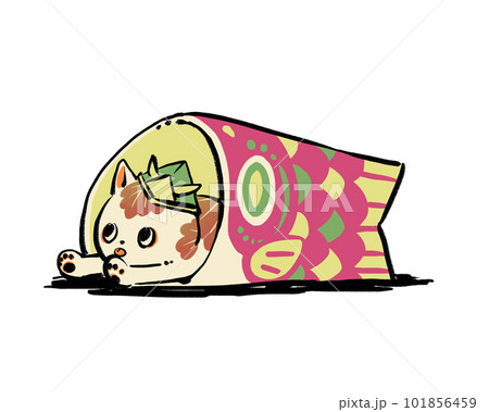 ねことコイノボリ あかむらさき ねことコイノボリ あかむらさき 101856459