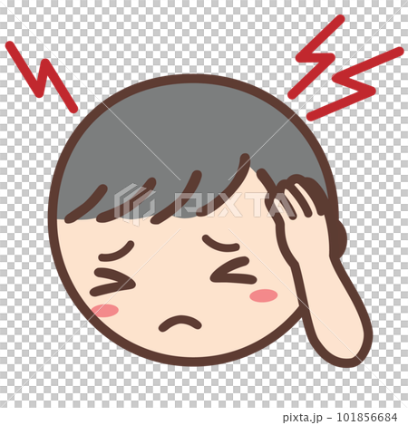 "My head hurts" picture card (life scene) [rehabilitation/developmental disorder/autism] 101856684