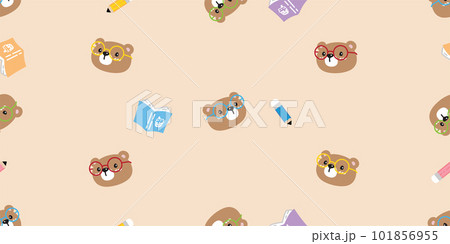 bear polar seamless pattern pastel teddy reading book eyeglasses cartoon vector tile background gift wrapping paper repeat wallpaper scarf isolated doodle illustration design bear polar seamless pattern pastel teddy reading book eyeglasses cartoon vector tile background gift wrapping paper repeat wallpaper scarf isolated doodle illustration design 101856955