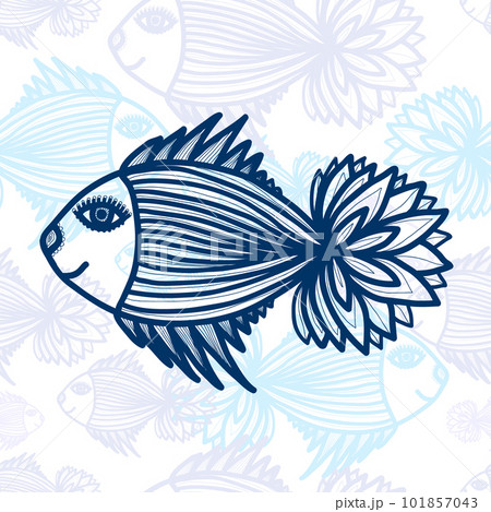 Hand drawn animal seamless pattern Hand drawn animal seamless pattern 101857043