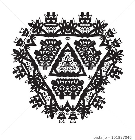 Ornament black mandala. Ornament black mandala. 101857046