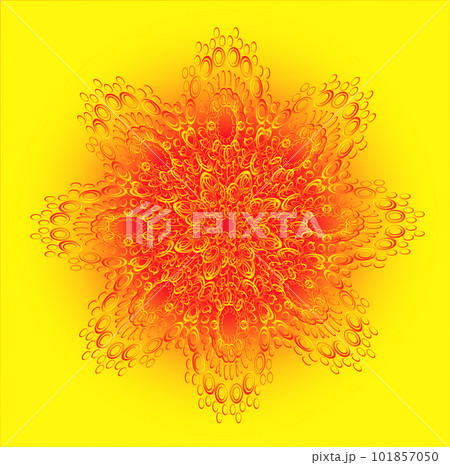 Colorful card with mandala. Colorful card with mandala. 101857050