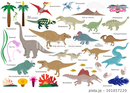 白亜紀の恐竜達のセット　指の数変更バージョン 101857220