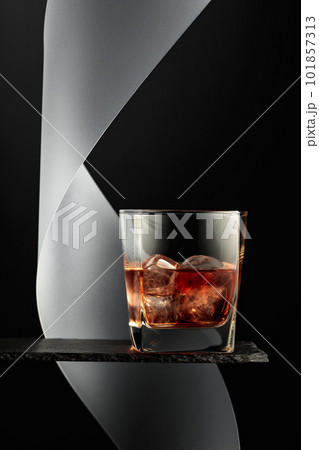 Whiskey with ice. Whiskey with ice. 101857313
