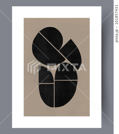 Abstract forms creative minimalism wall art print 101857431