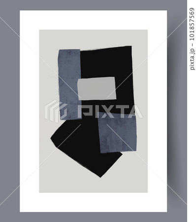 Abstract figures improvisation wall art print 101857569